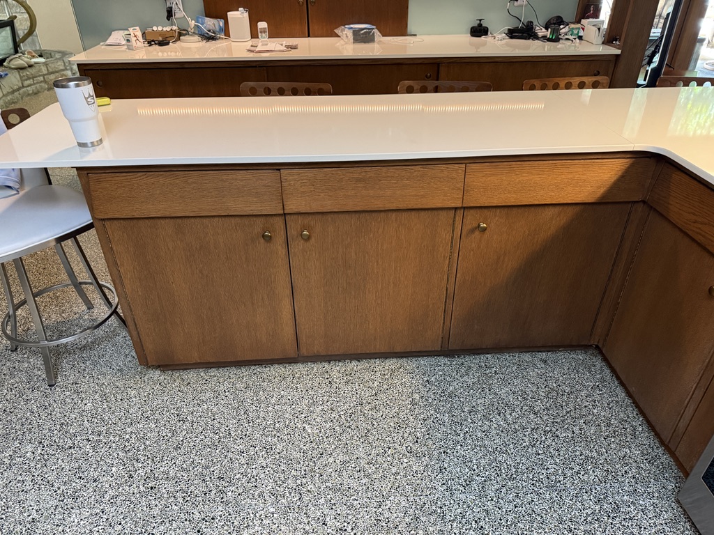 Breeds kitchen refreshed peninsula cabinetry